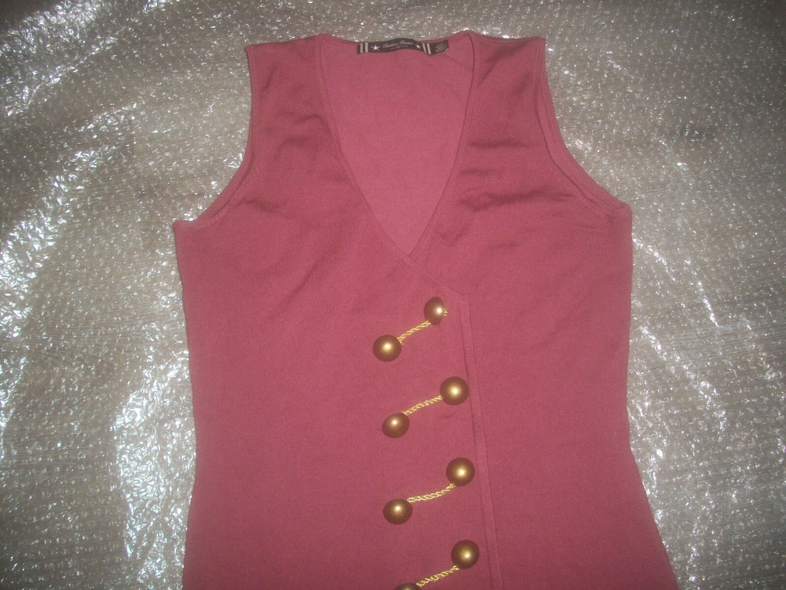 womens knit sleeveless jumper.dress.ruffled.size large