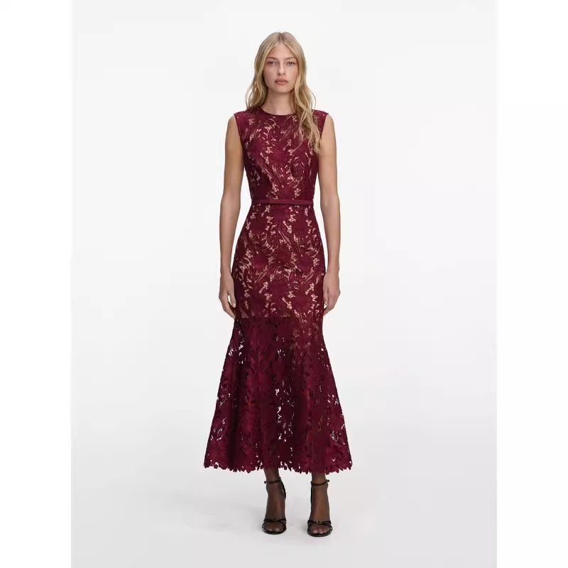 Self-Portrait Women’s Sex appeal See through Lace Long dress Evening dress