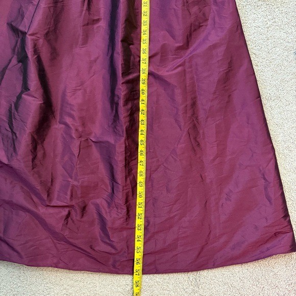 Pisarro Nights Beaded Illusion Neck Taffeta Dress Wine 10