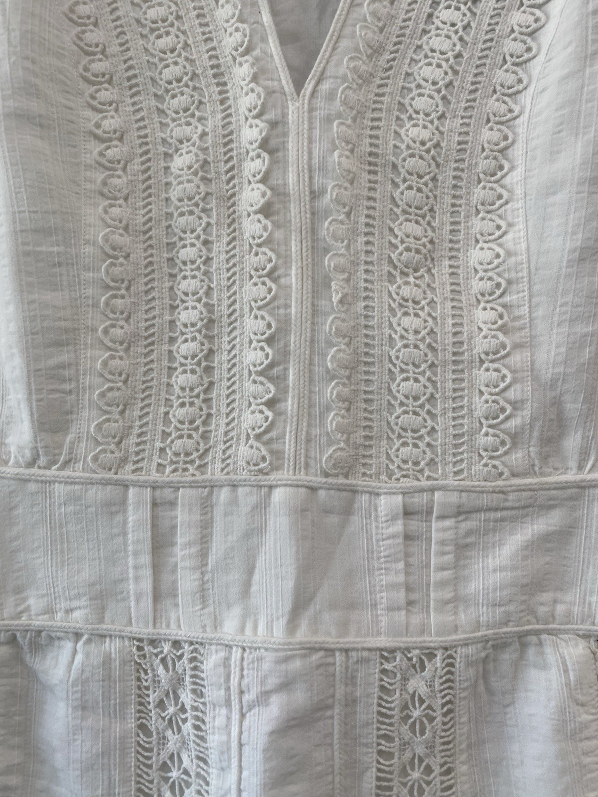 The Kooples Womens Cotton white Eyelet Maxi Dress Fr Sz 2 US 6 New
