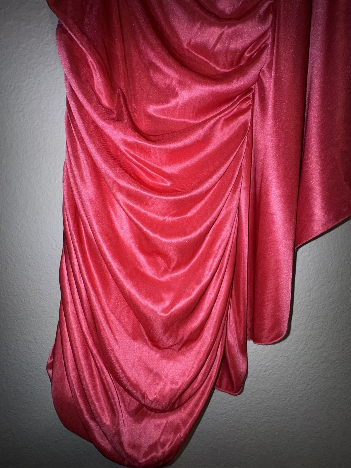 Ruby Roxs One Shoulder Pink Cocktail Dress Size Large Party Rhinestones Sexy