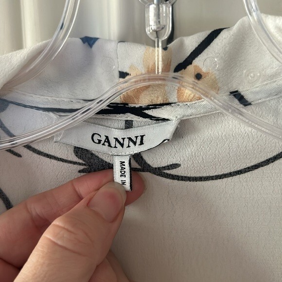 GANNI DALTON CREPE VANILIA KIMONO WRAP DRESS LADIES sz 38