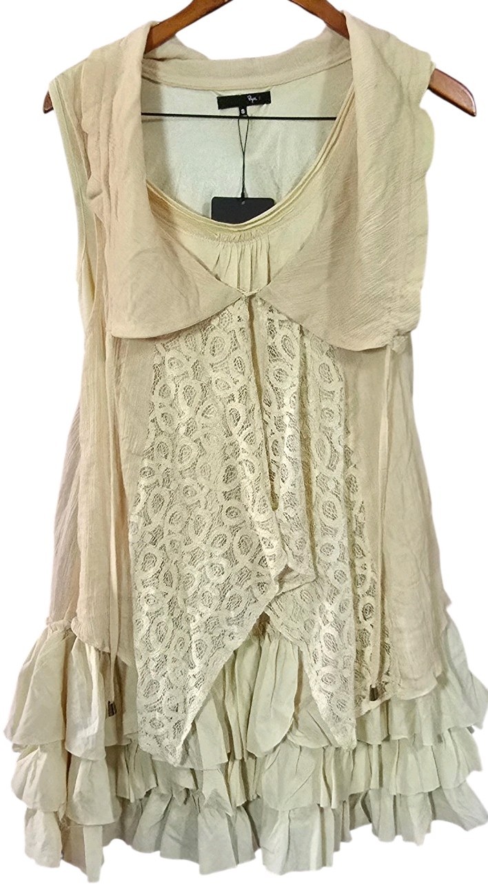 Ryu: Lace and Ruffle Mini Dress Size Small