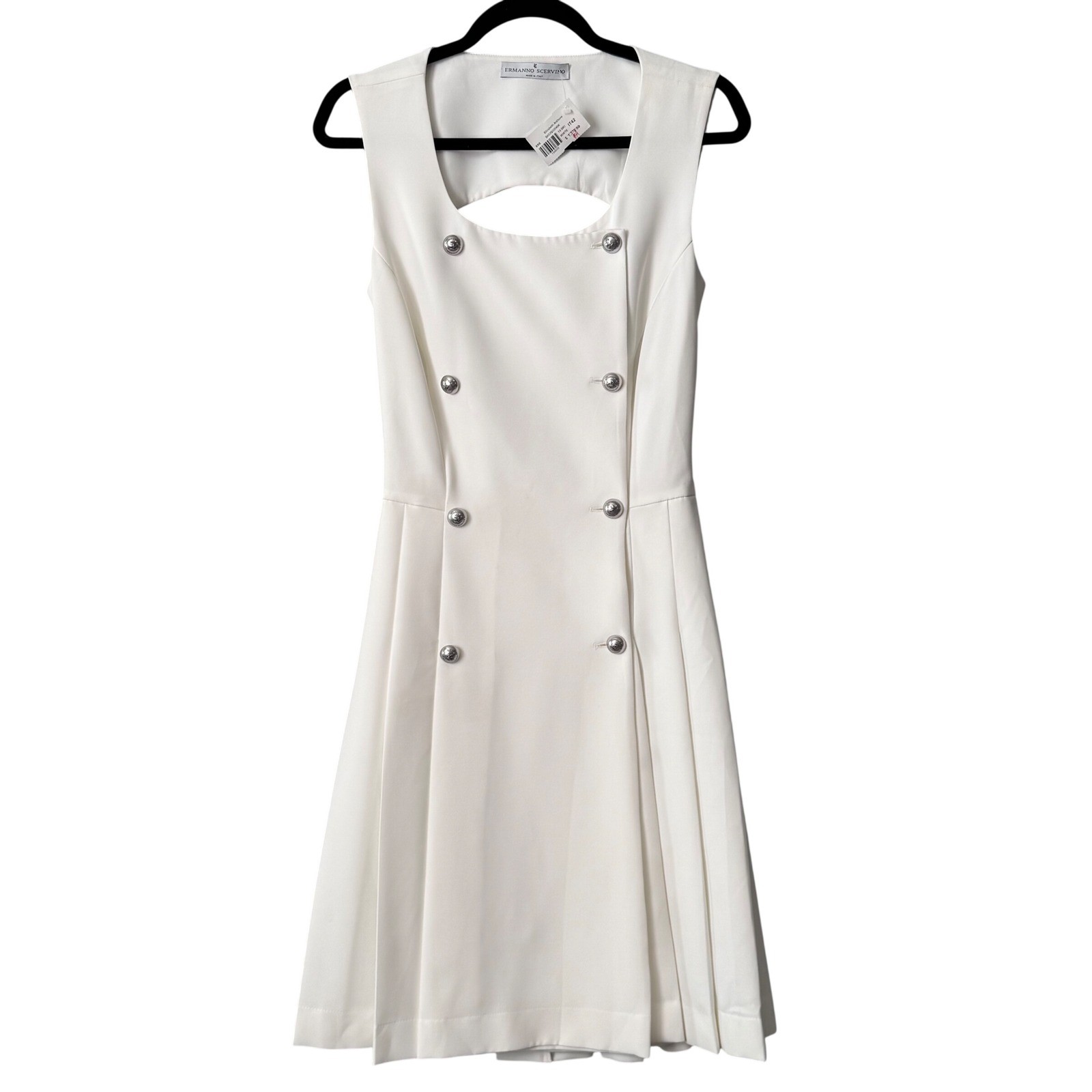Ermanno Scervino Tailored White Cut-Out Dress | IT 42 (US 6) | NWT