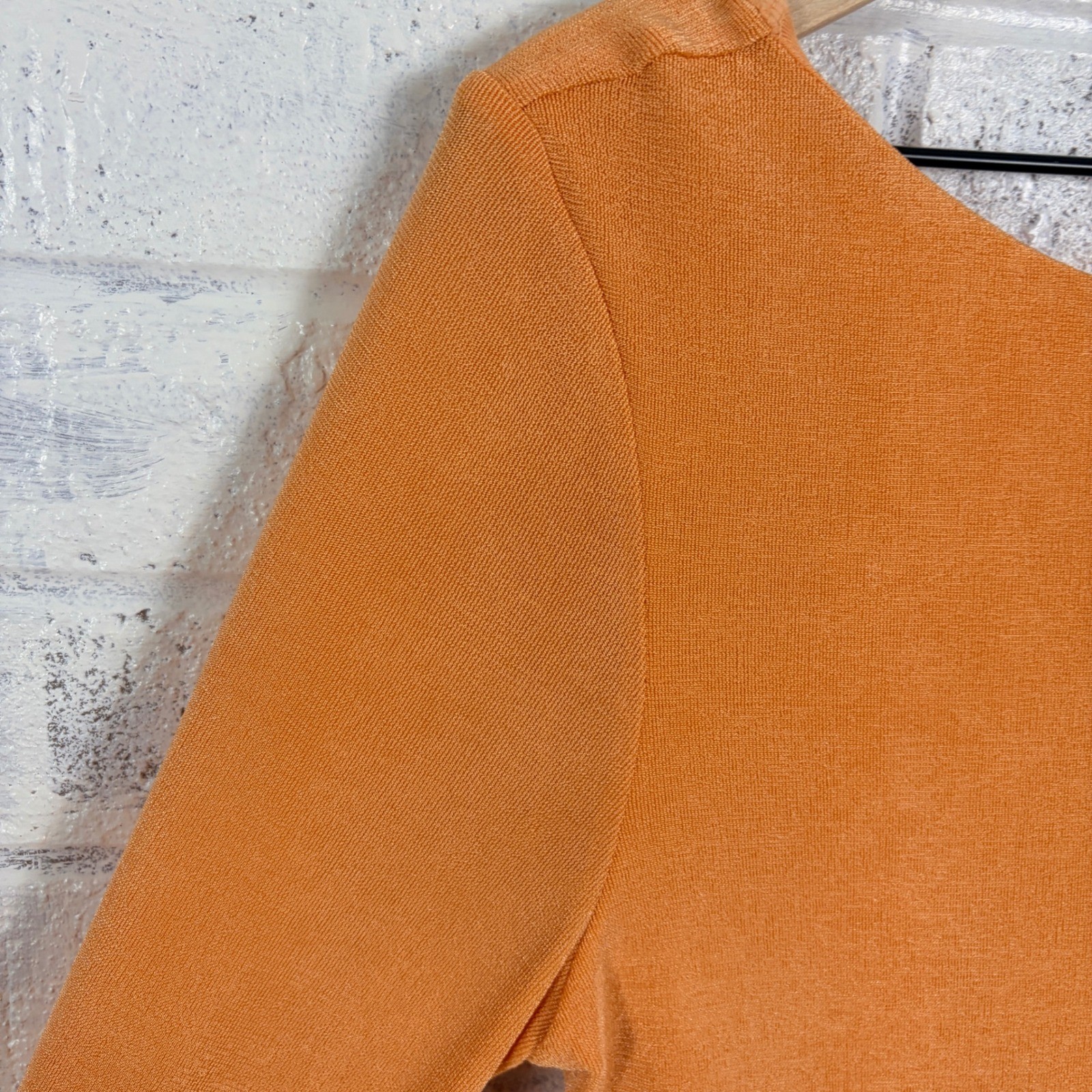 Significant Other Dakota Maxi Dress Womens 6 Apricot Orange Long Sleeve Ruched