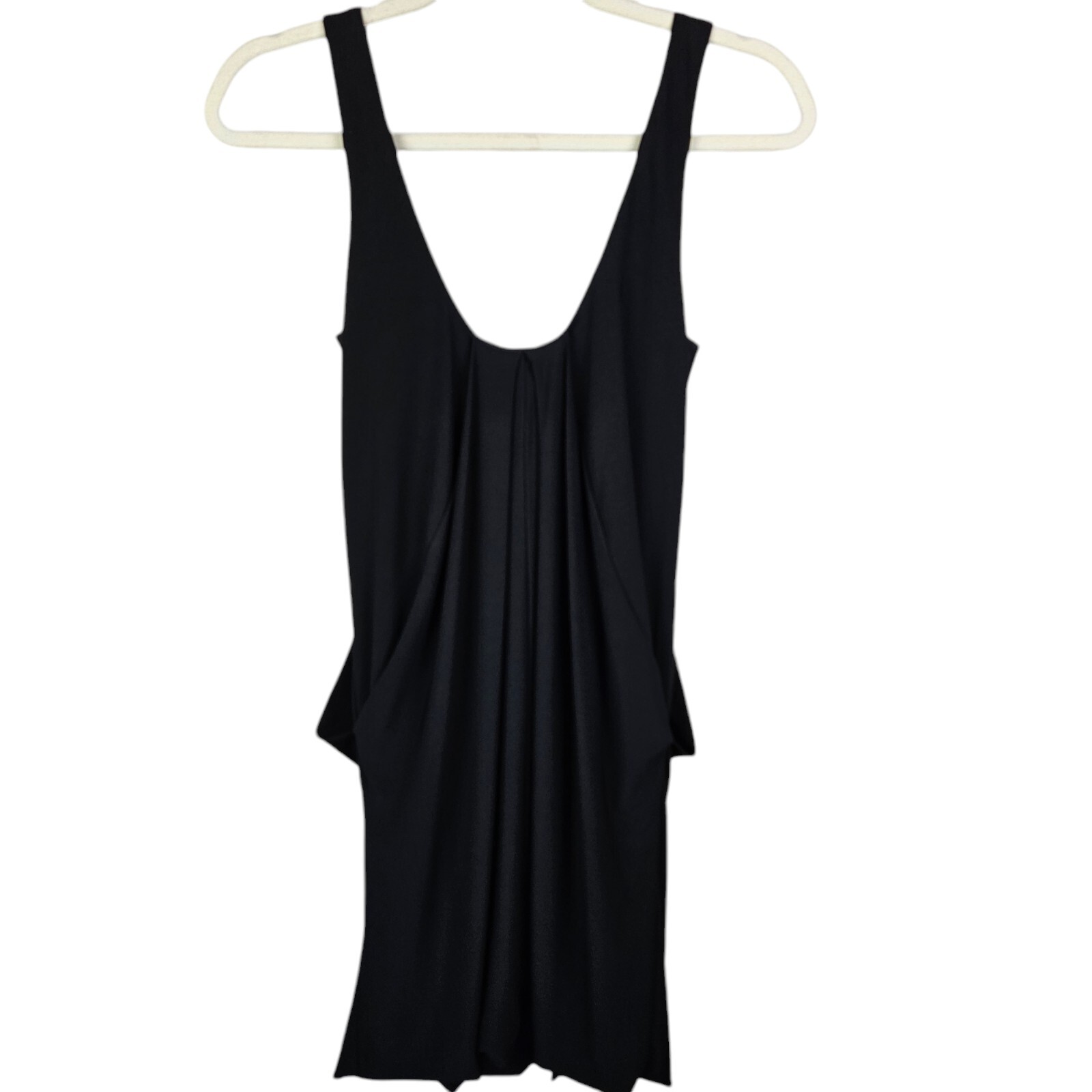 K Studio Little Black Sleeveless Dress Flounce Skirt Layered Look LBD Size Small