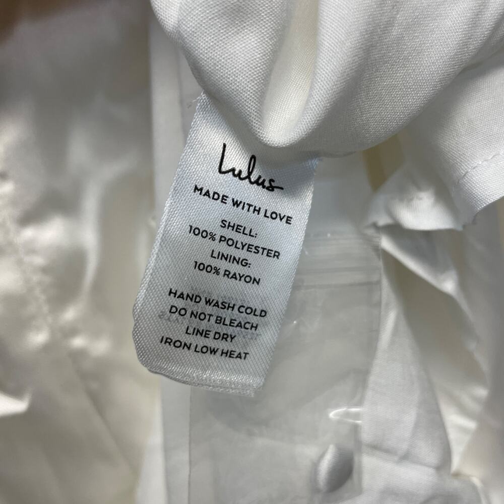 Lulus Luxe Destiny White Satin Backless Halter Mermaid Maxi Dress XS