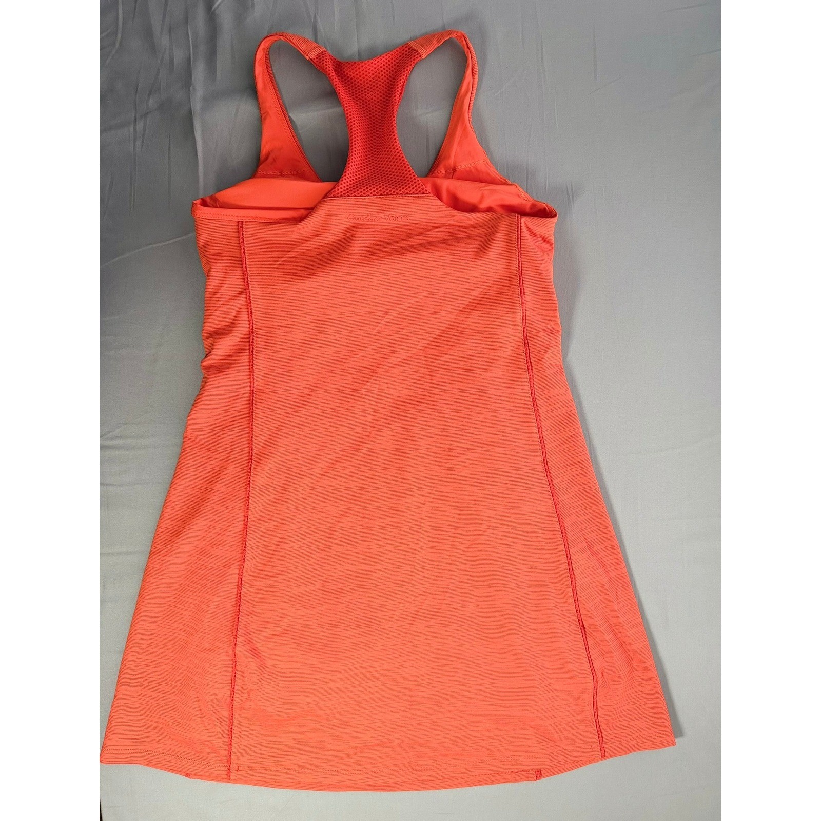 Outdoor Voices Exercise Dress Orange Racerback Mesh Athletic Mini Dress Medium