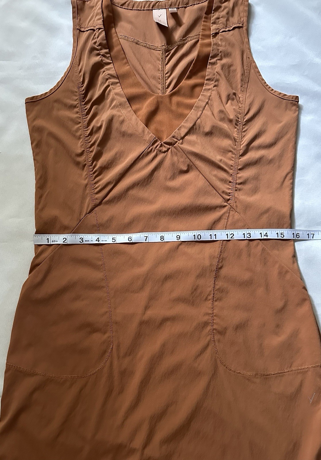 Indyeva Liike Dress Size S Rust Copper Orange / Terracota Hiking Athleisure EUC