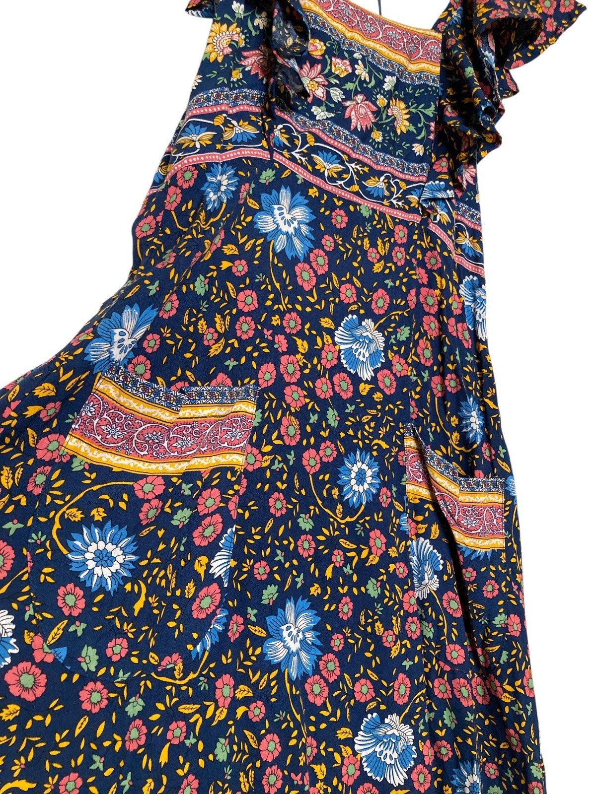 Free People + Spell and the Gypsy Collective Folk Town Floral Boho Maxi Dress L