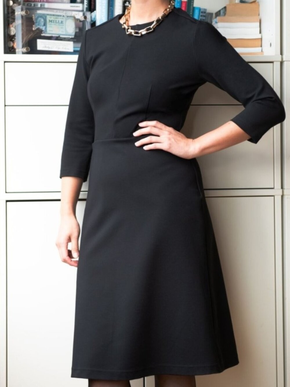 New Betabrand Black 9 To 5 Pocket Ponte Dress Large