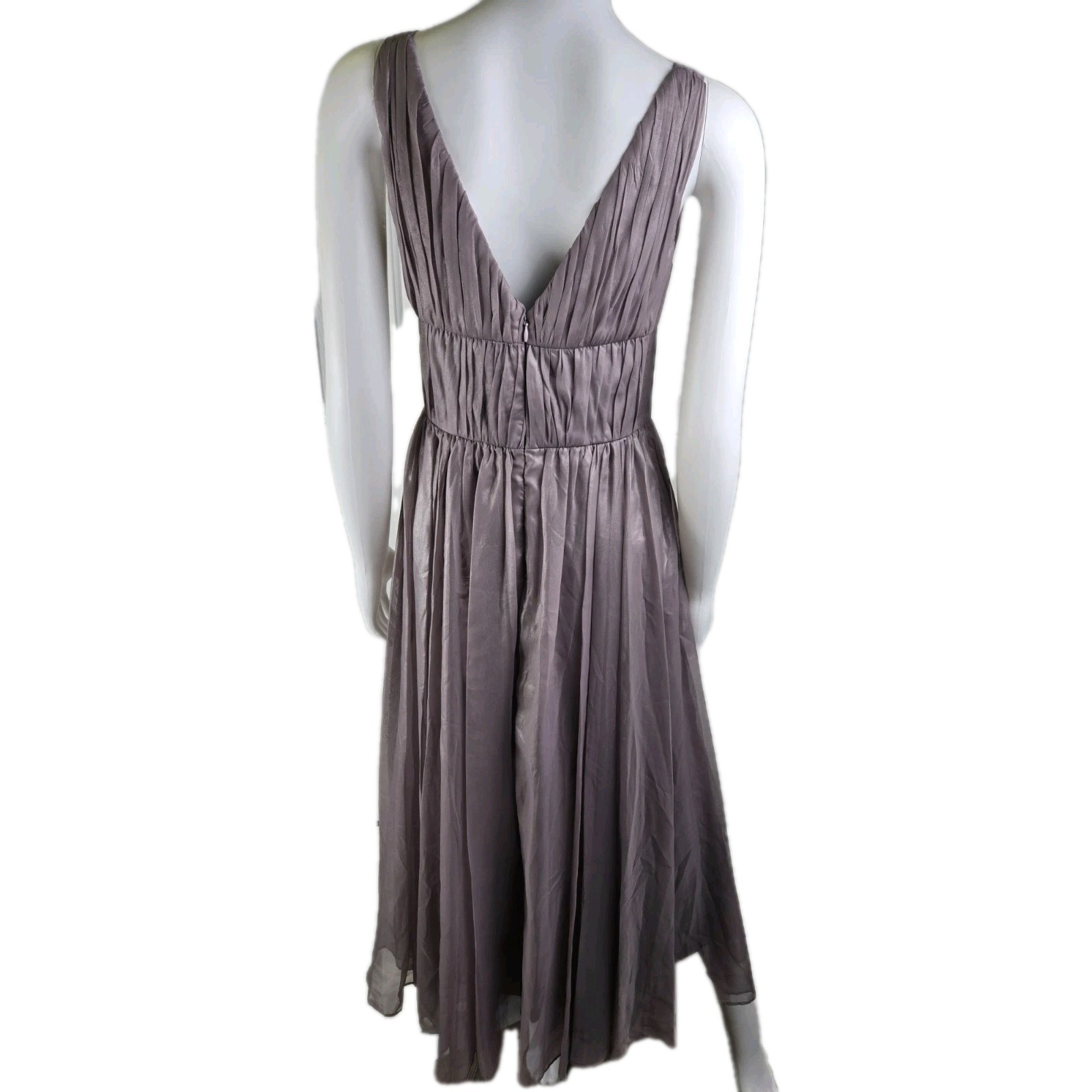Vera Wang Tiered Layered Formal Evening Dress Dusty Purple Size 6