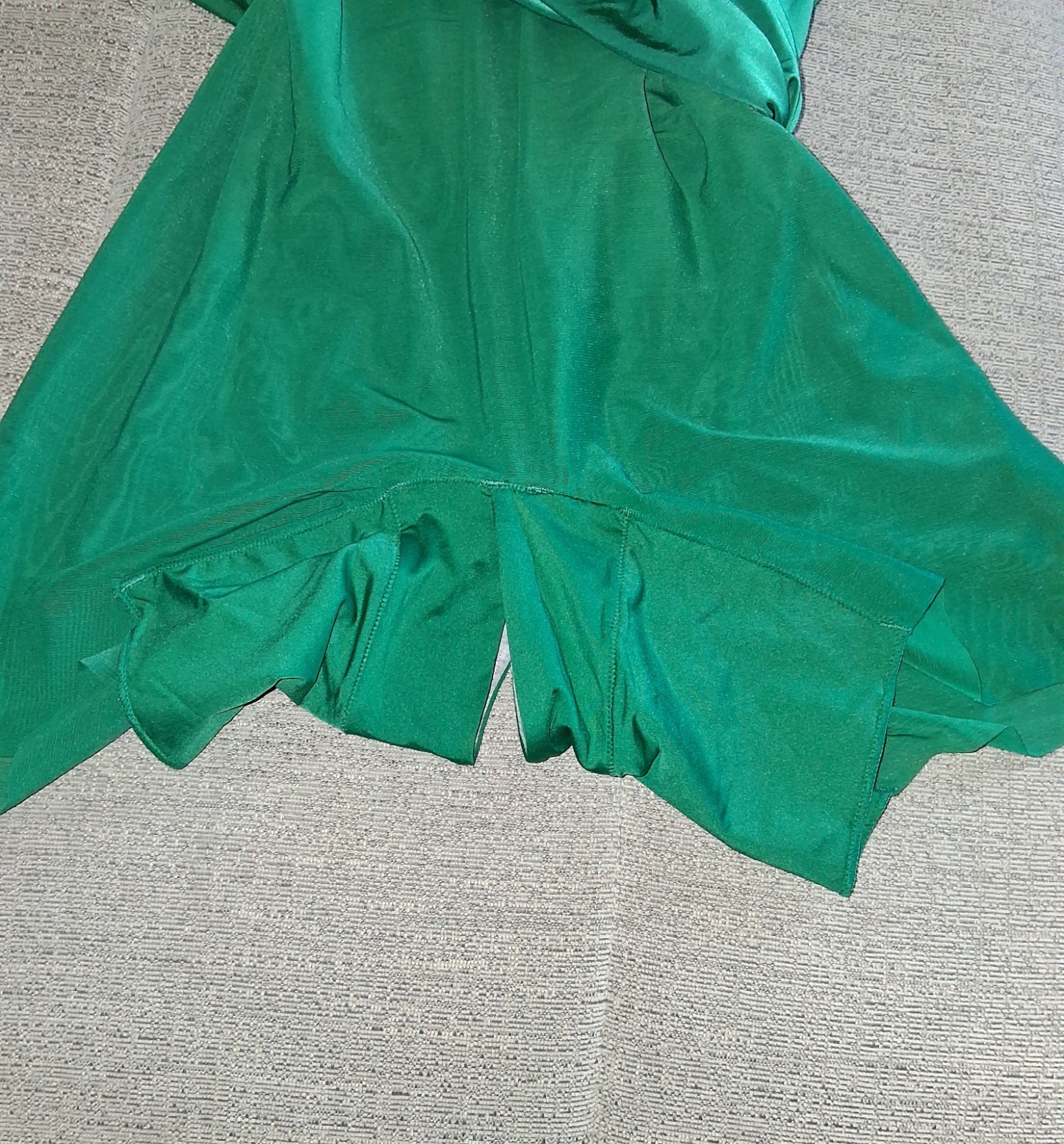 NWT Women’s Emerald Green Solid Ruched Sleeveless Long Maxi Elegant Dress Size M