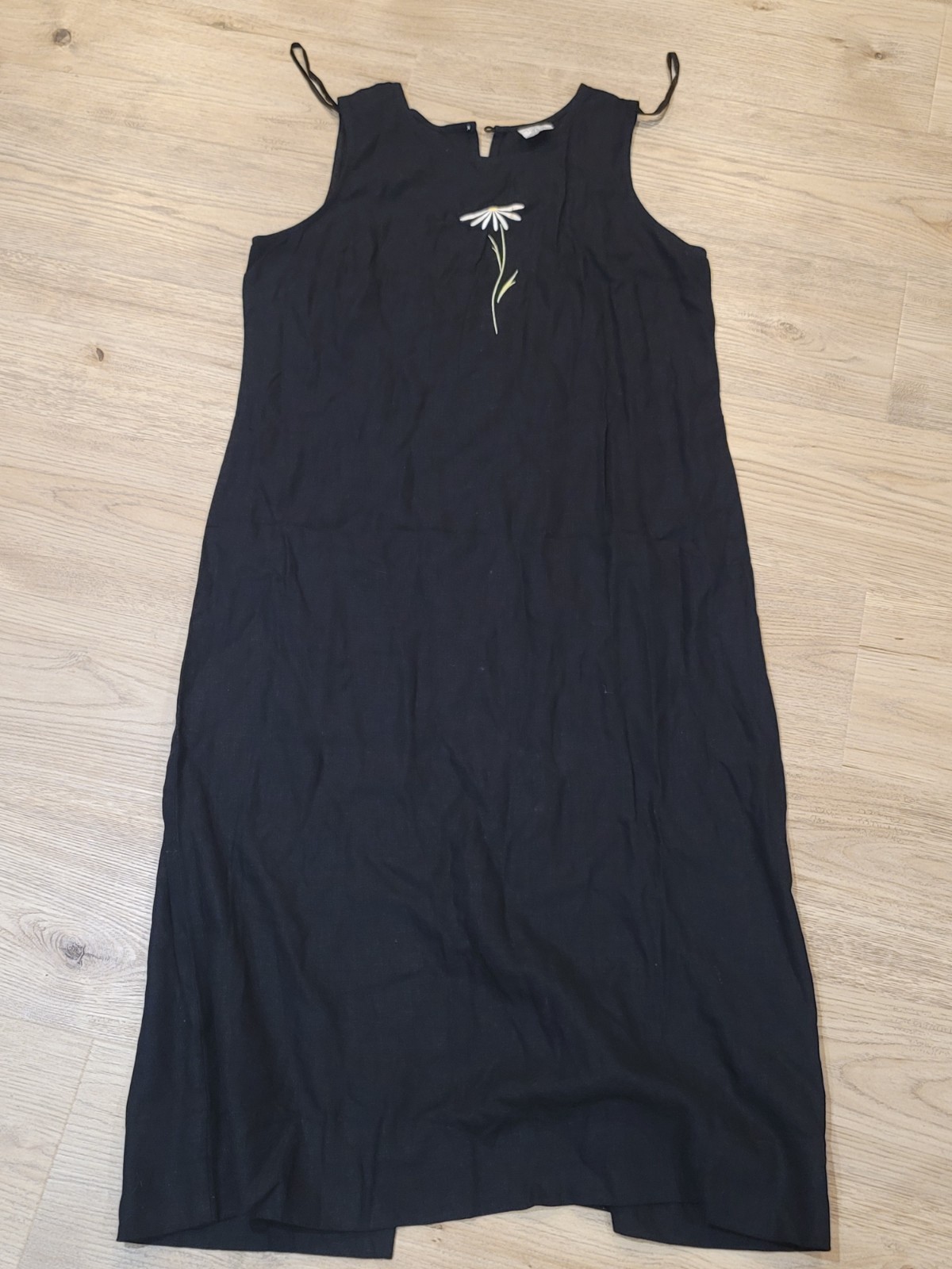 Premier International Linen Blend 14 Sleeveless Black Dress