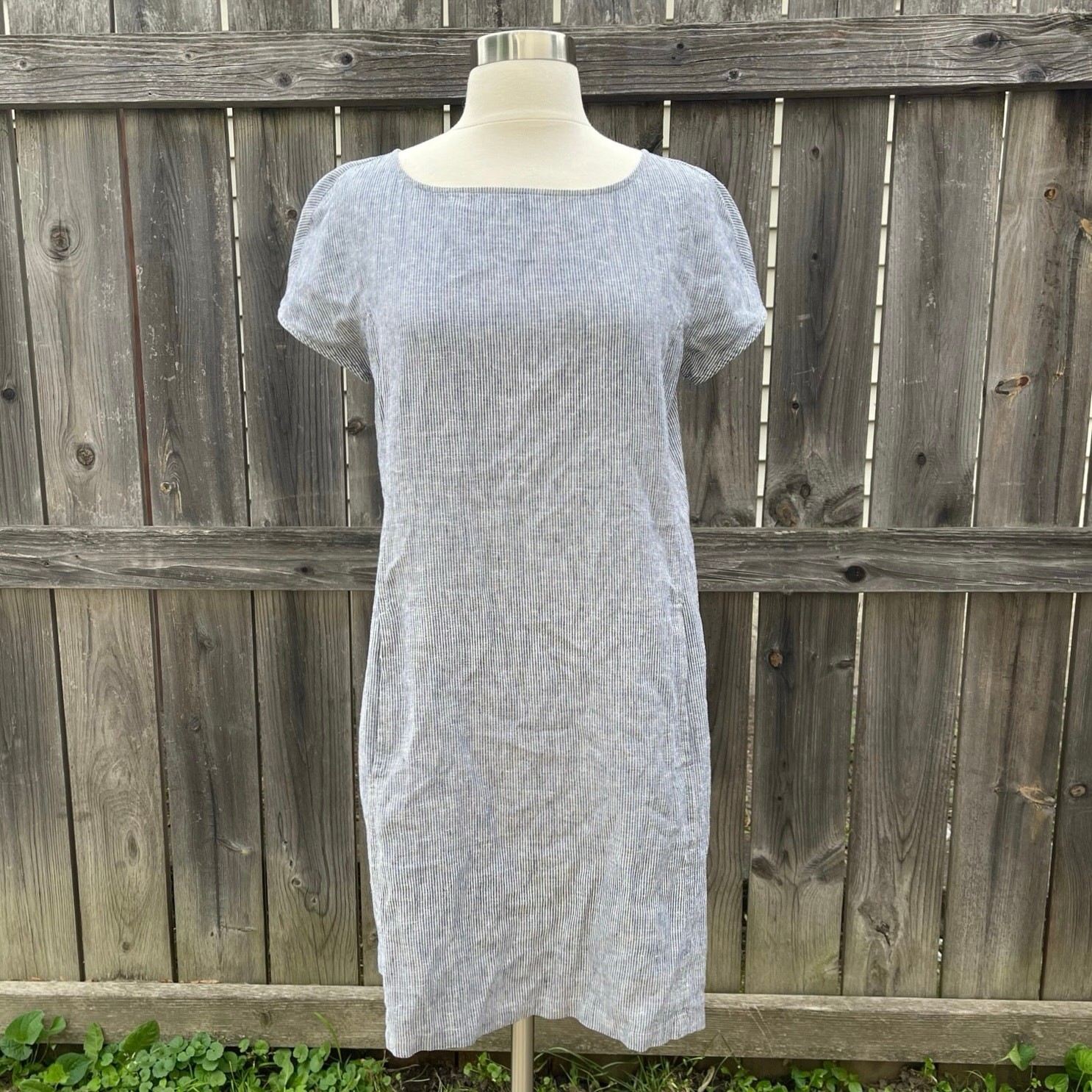 Eileen Fisher • Hemp & Organic Cotton Shift Dress Women’s Extra Small XS