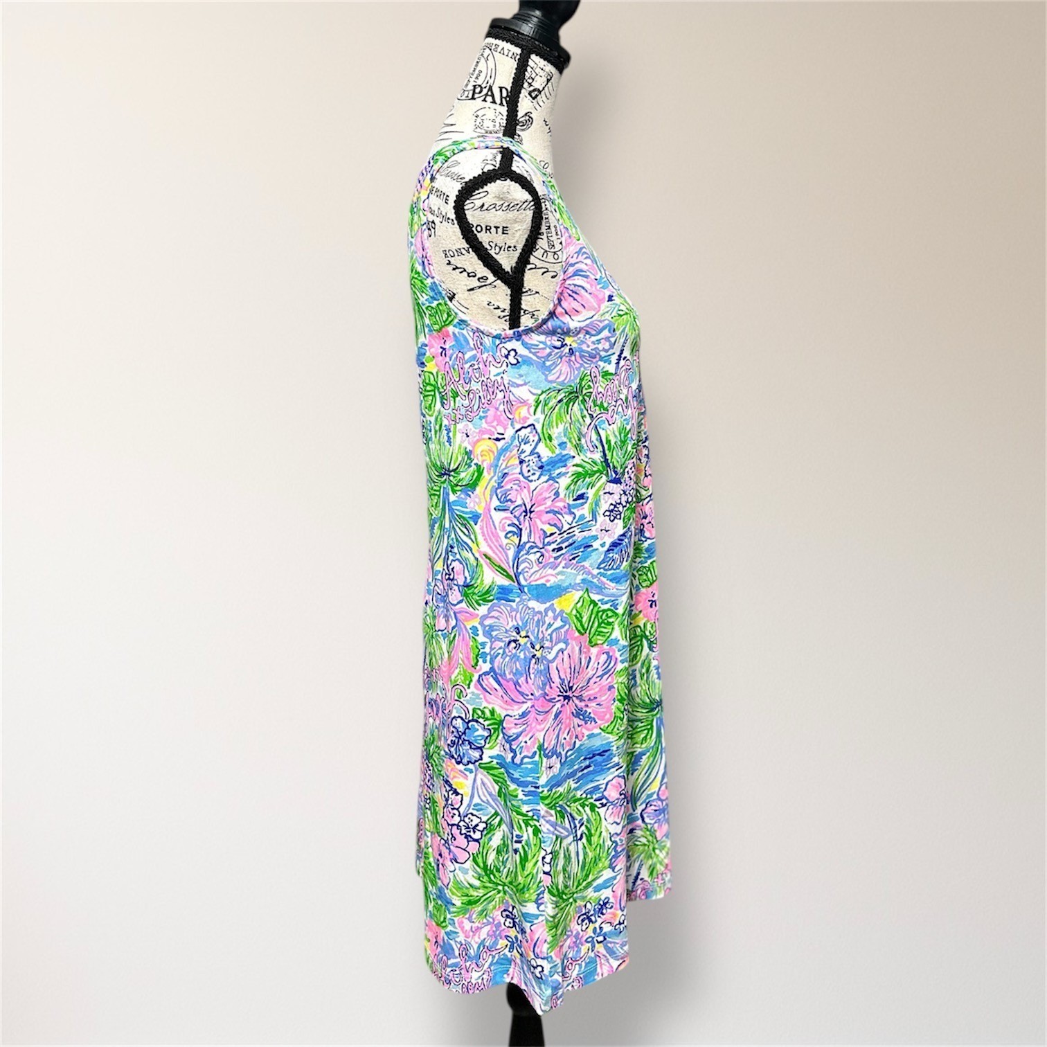 Lilly Pulitzer Kristen Lilly Loves Hawaii Pink Floral Sleeveless Mini Dress XS
