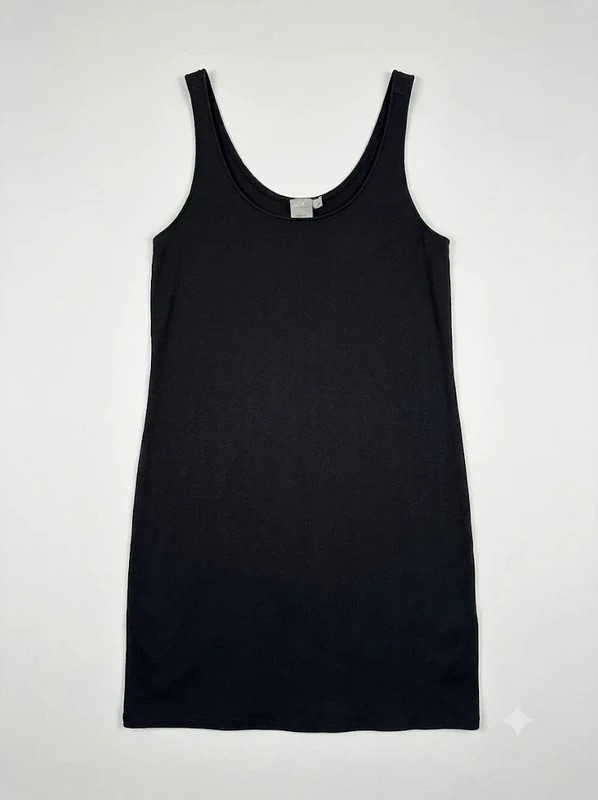 ASOS Black Sleeveless jersey Swing Dress | Size 14 Summer Beach Holiday