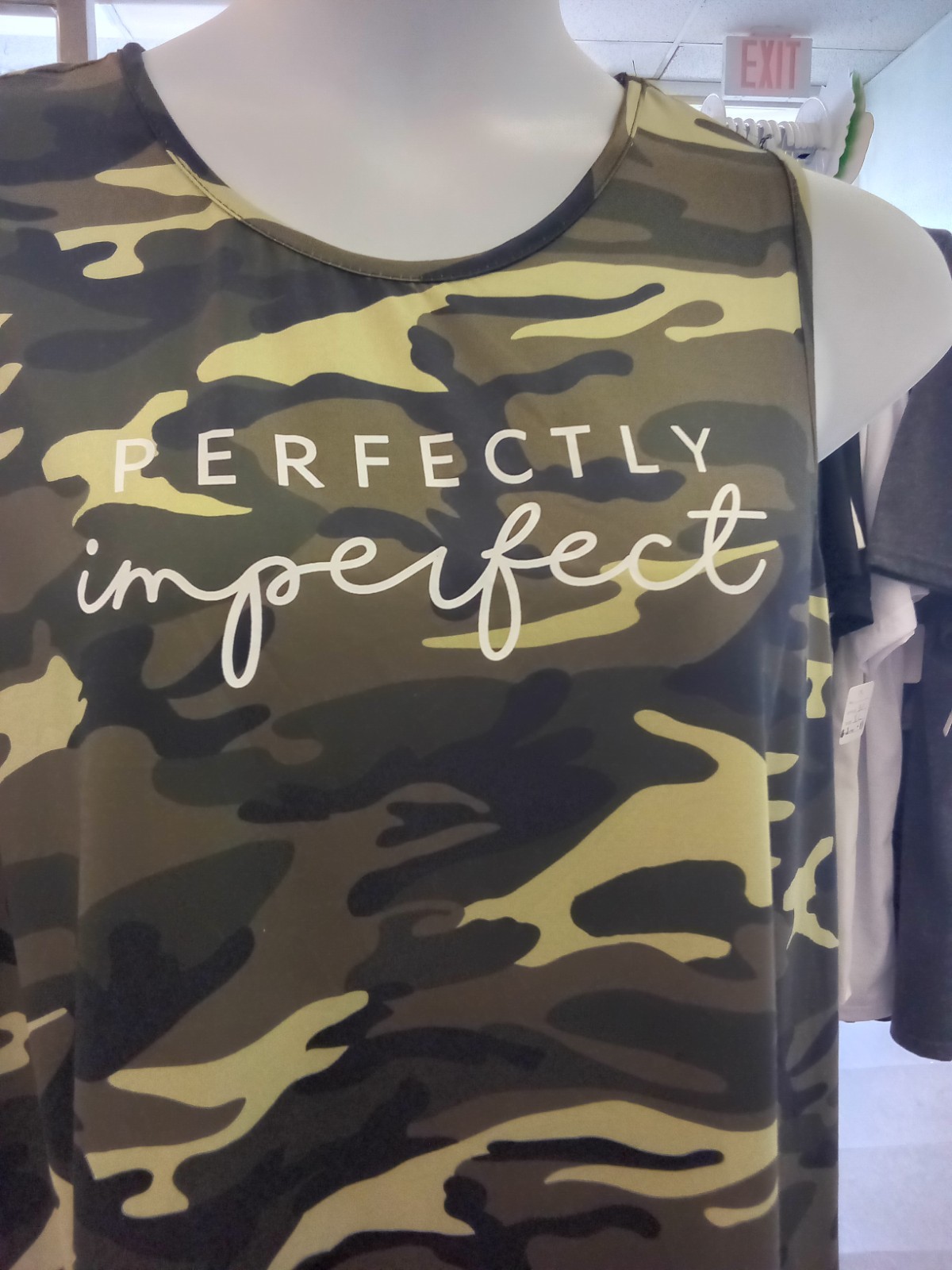 New Women’s Plus Size Green Camo & Letter Print Tank Casual Sleeveless Dress