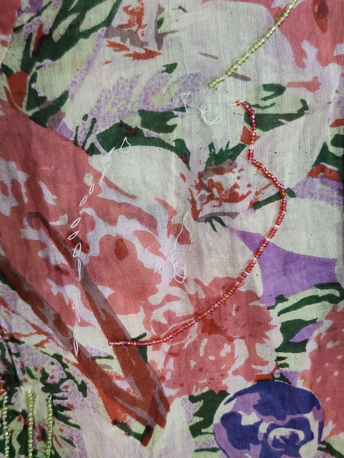 Bottega Positano Floral Dress Button Lightweight Cotton XXL Flaw