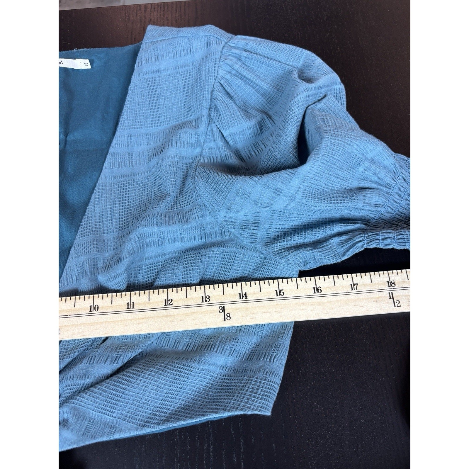 Tularosa Nanette Cut Out Dress Dusty Blue Small Cotton Blend Lined Maxi Plunge