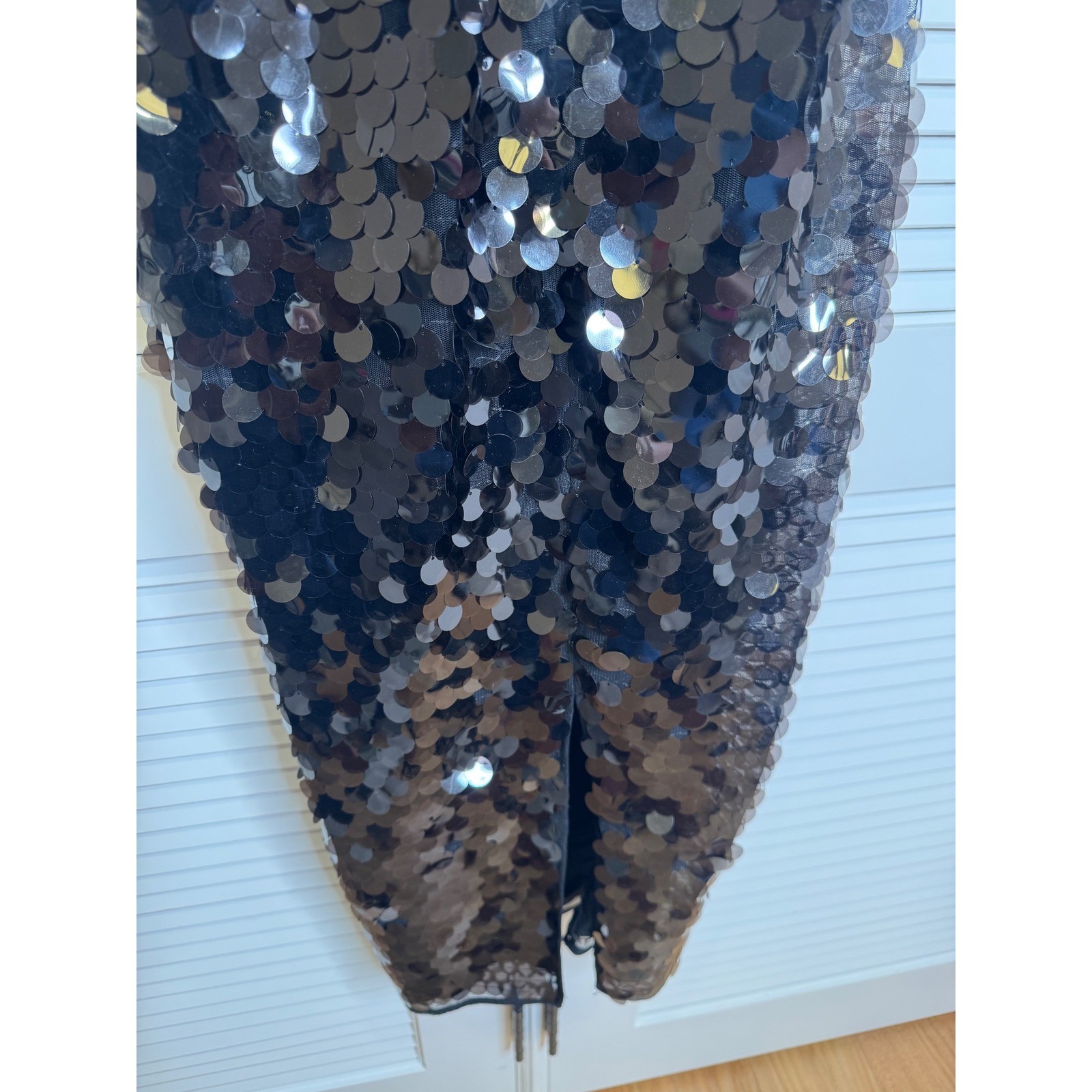 Staud Casey Sequin Strapless Maxi Dress Black Size 0