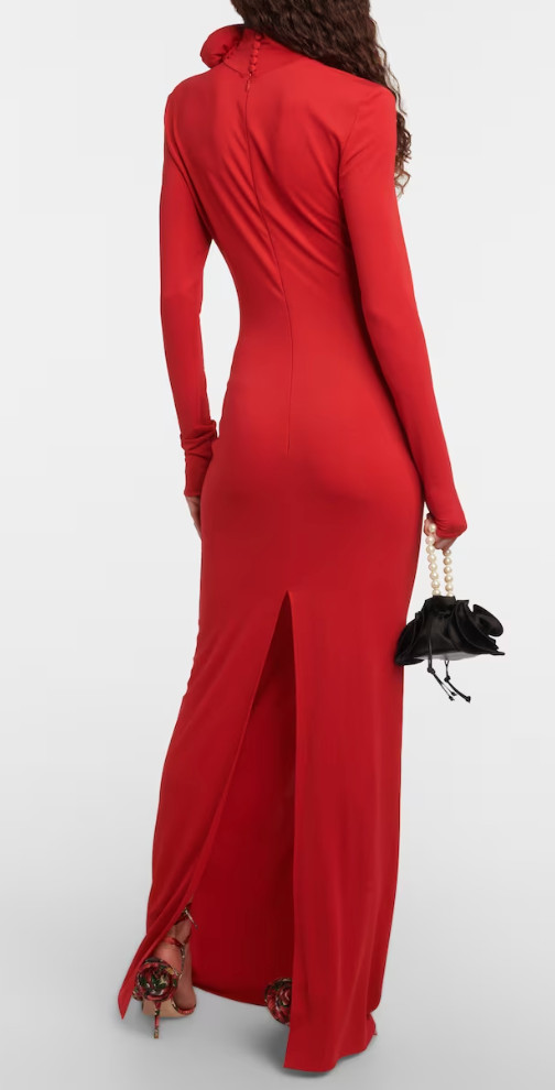 MAGDA BUTRYM Floral-appliqué gown