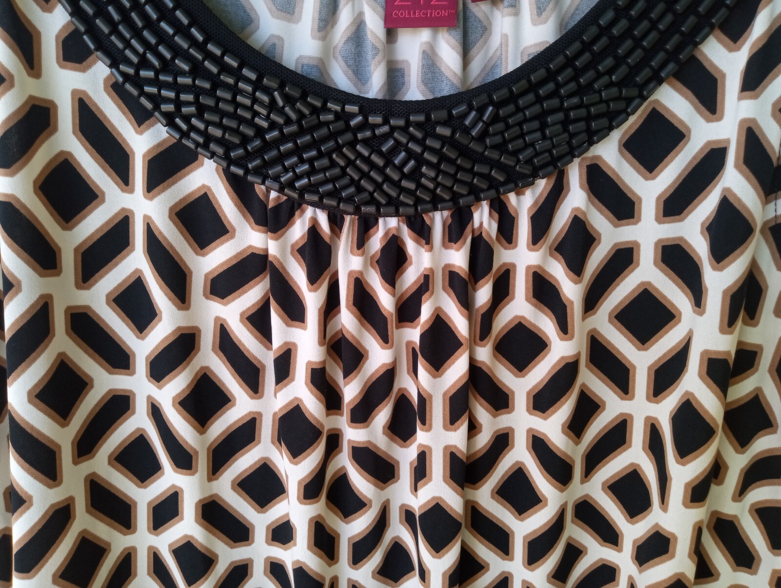212 Collection Brown Black White Women’s Sleeveless Dress XL
