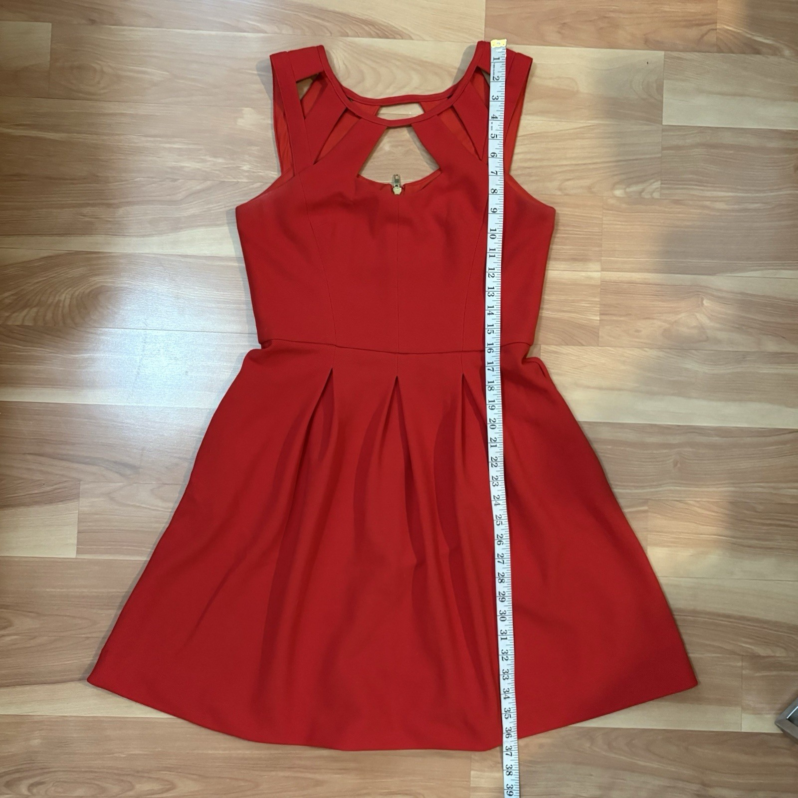 Betsey Johnson Red Cut Out Fit & Flare Dress Size 10 Medium Coquette Y2K Party