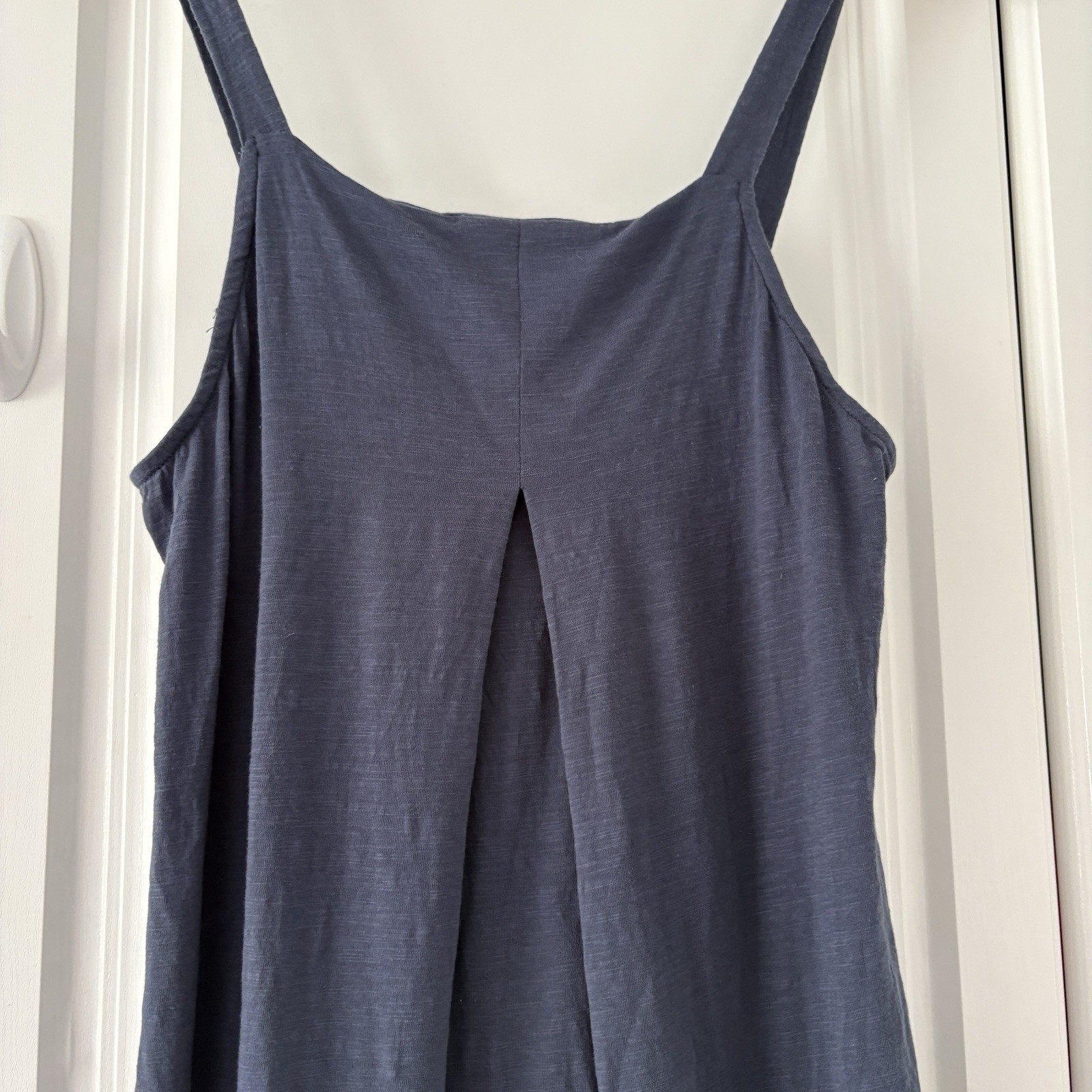 Ladies Sfera Basic Blue Midi Summer Dress Pullover Casual 100% Cotton Size Small