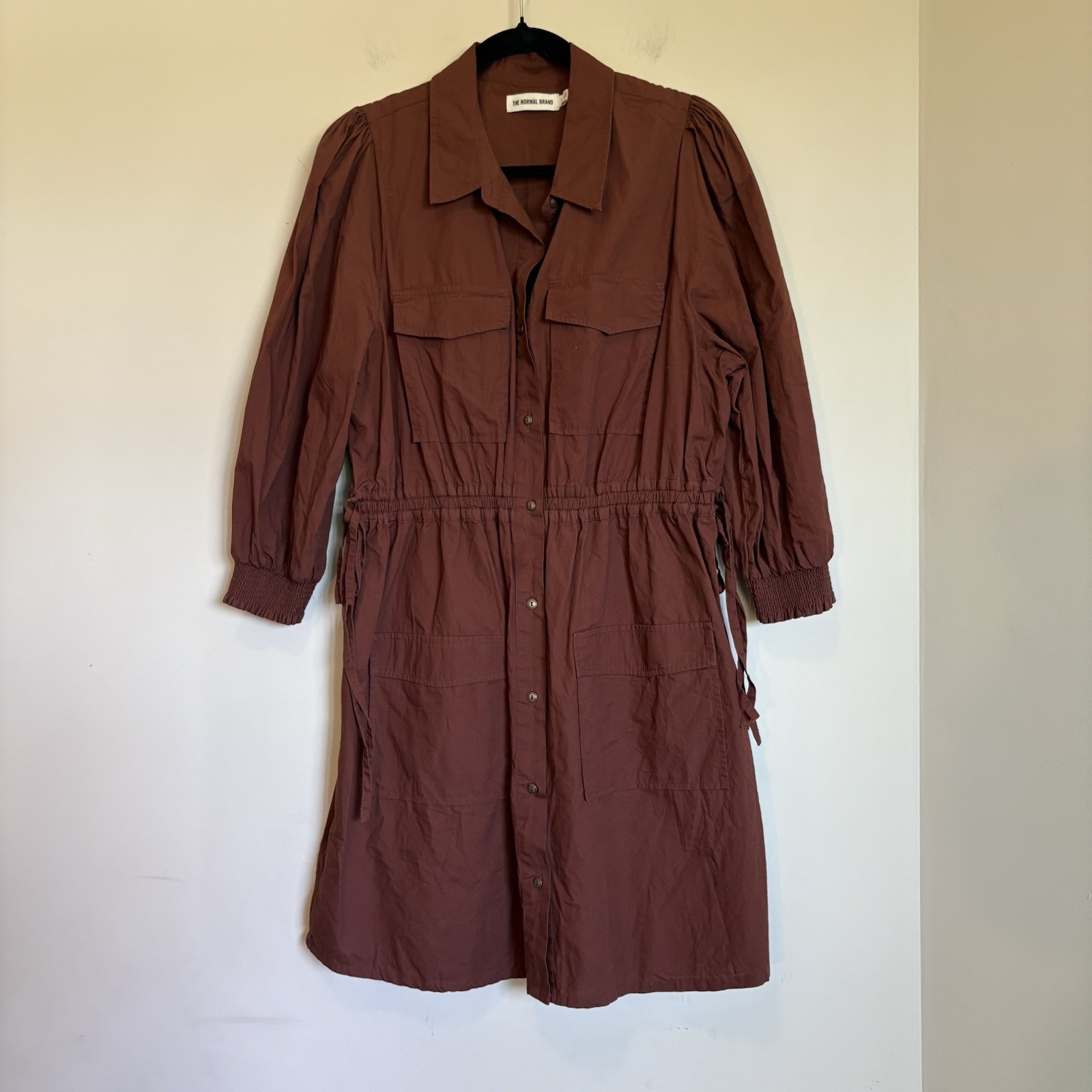 The Normal brand Avery Utility Dress in Espresso XL