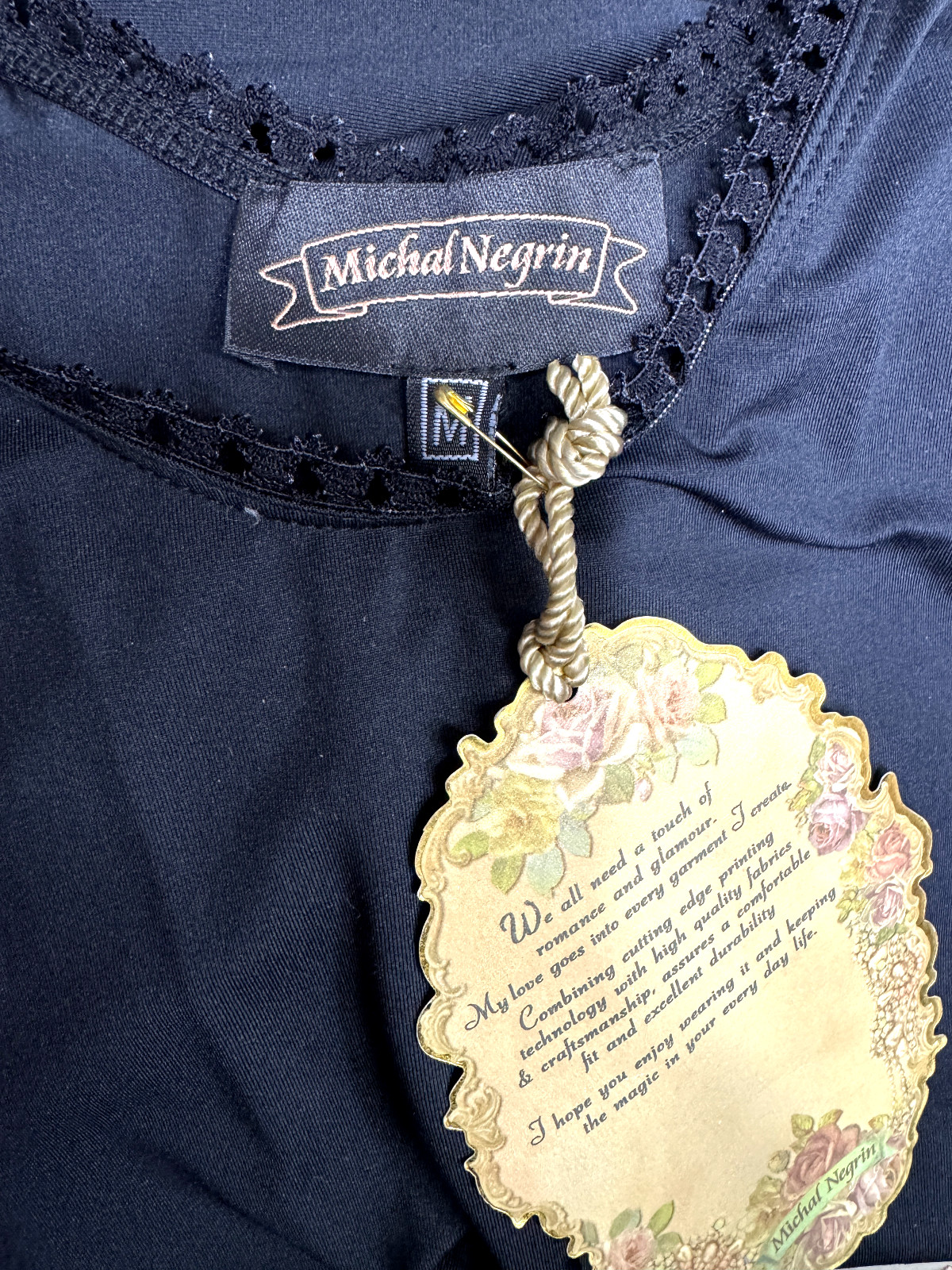 Michal Negrin Elegant Full Length Black Camisole Size – M – NWT