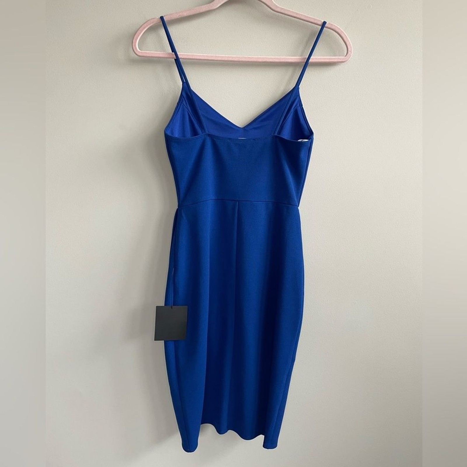 Lulus Forever Your Girl Royal Blue Bodycon Mini Dress with Spaghetti Straps
