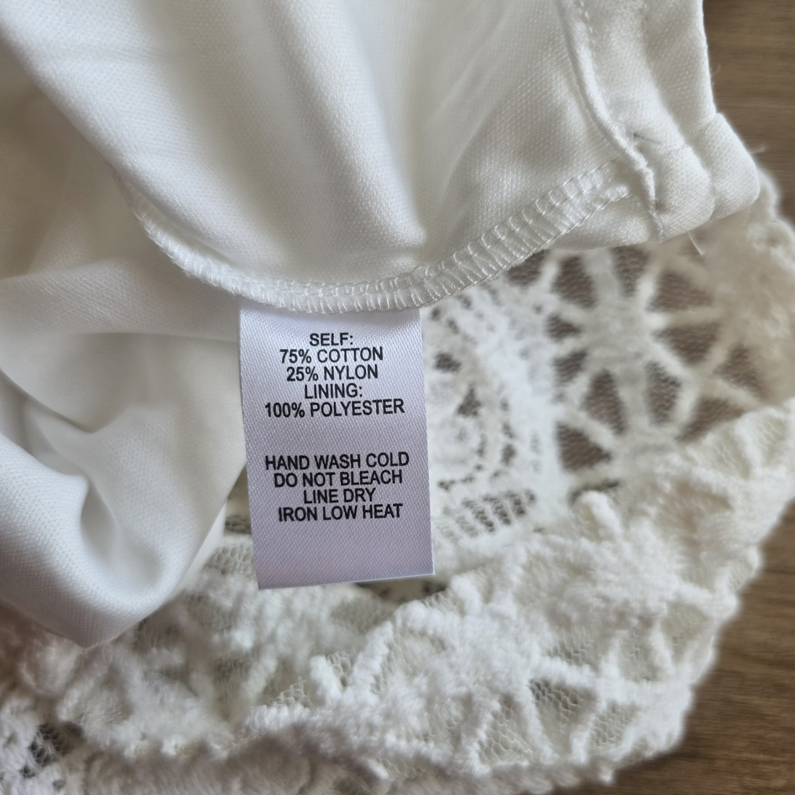LULUS White Lace Mini Dress Short Sleeve Boho Bridal Shower Graduation Size M