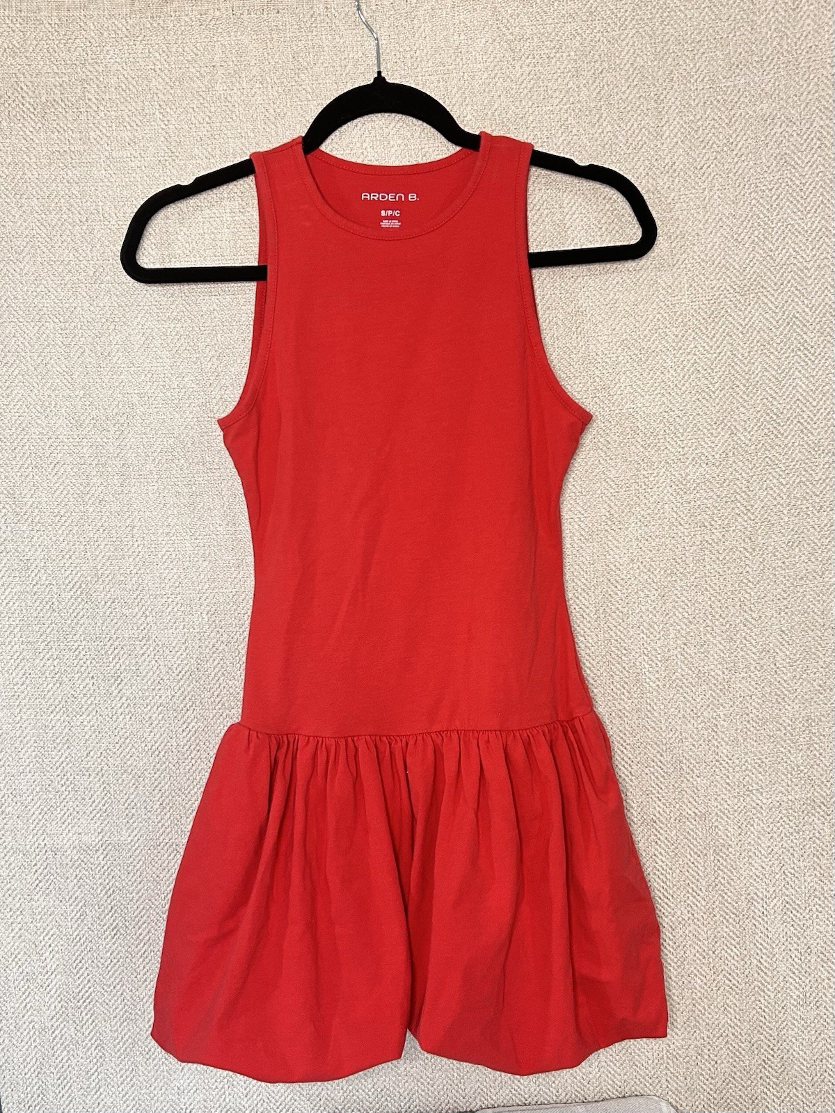 Arden B. Drop Waist Bubble Hem Sleeveless Mini Tank Dress Knit S