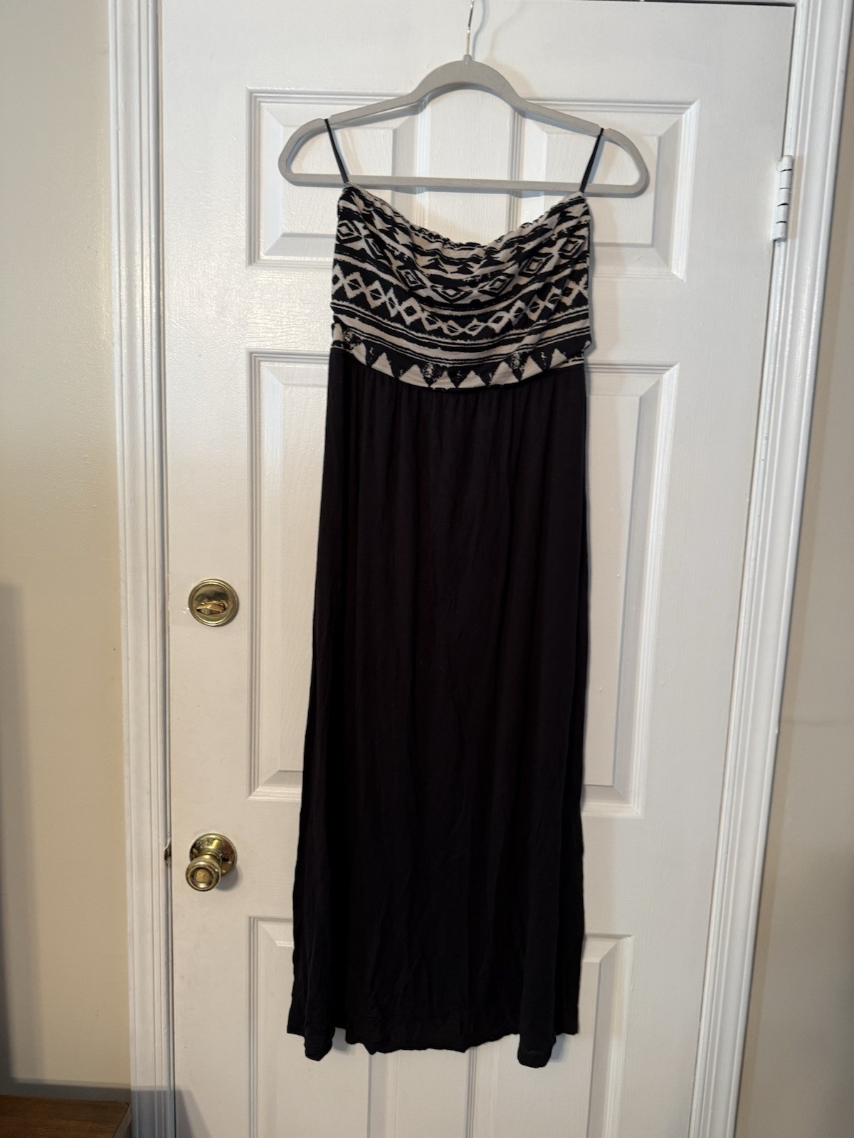Vintage Havana Women’s Medium Strapless Black Maxi Dress