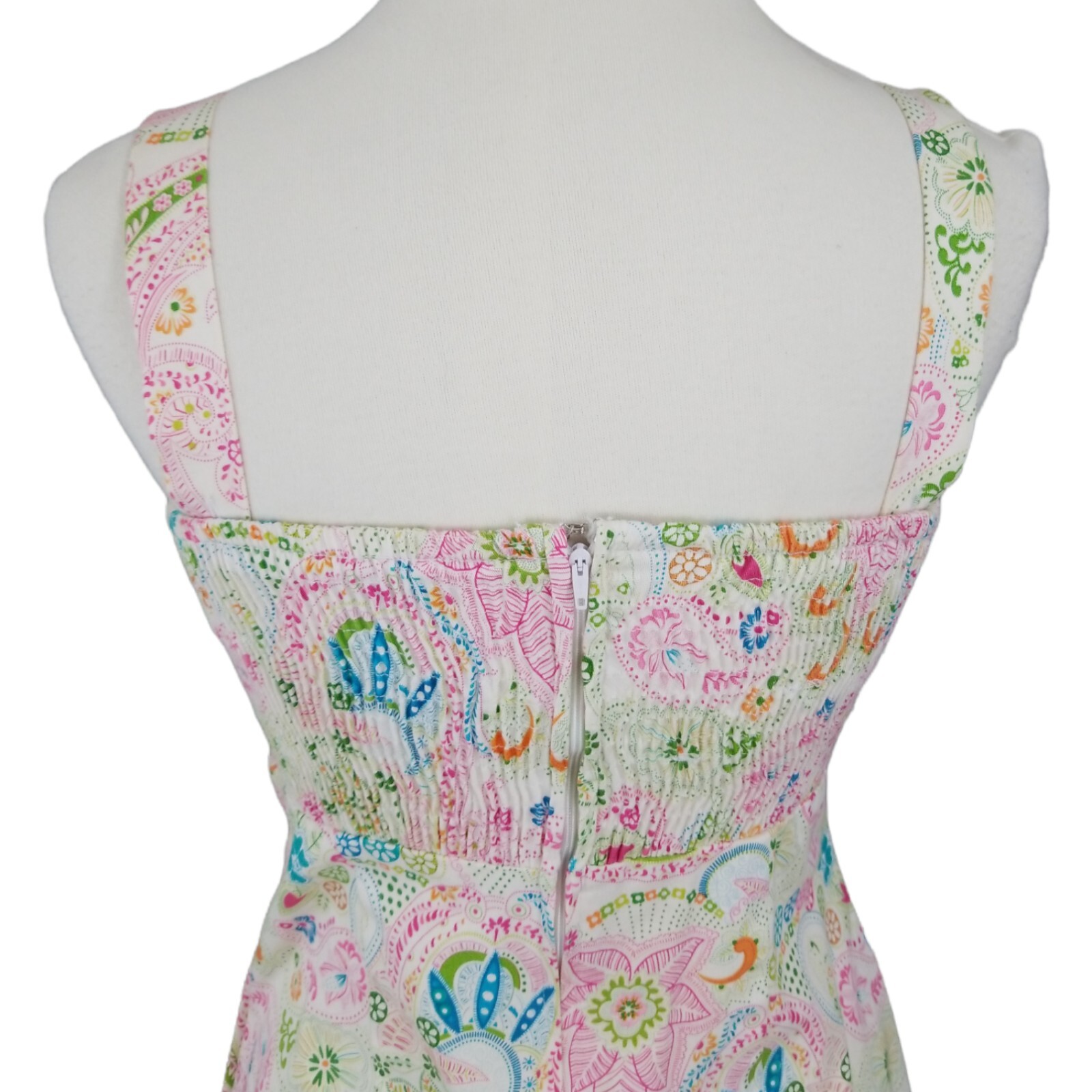 Vintage Karin Stevens Floral Midi Sundress Size 10 Cottagecore Ruffle Hem