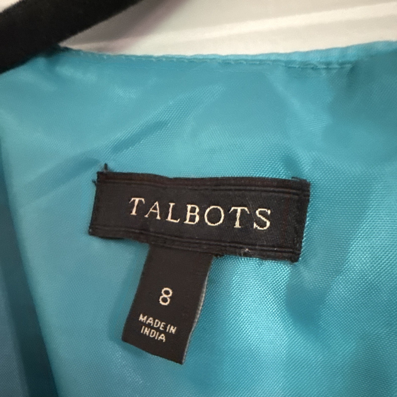 Talbots A-Line Knee Dress Striped Round Neck Sleeveless Zip Lined Pleated 8