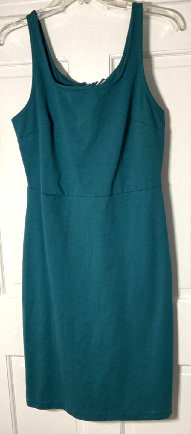 OLD NAVY SLEEVELESS DRESS TEAL PENCIL SIZE M COTTON POLYESTER SPANDEX NEW