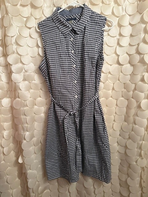 Tommy Hilfiger Cotton Gingham Dress 12 Pockets Summer Classic Quiet Luxury