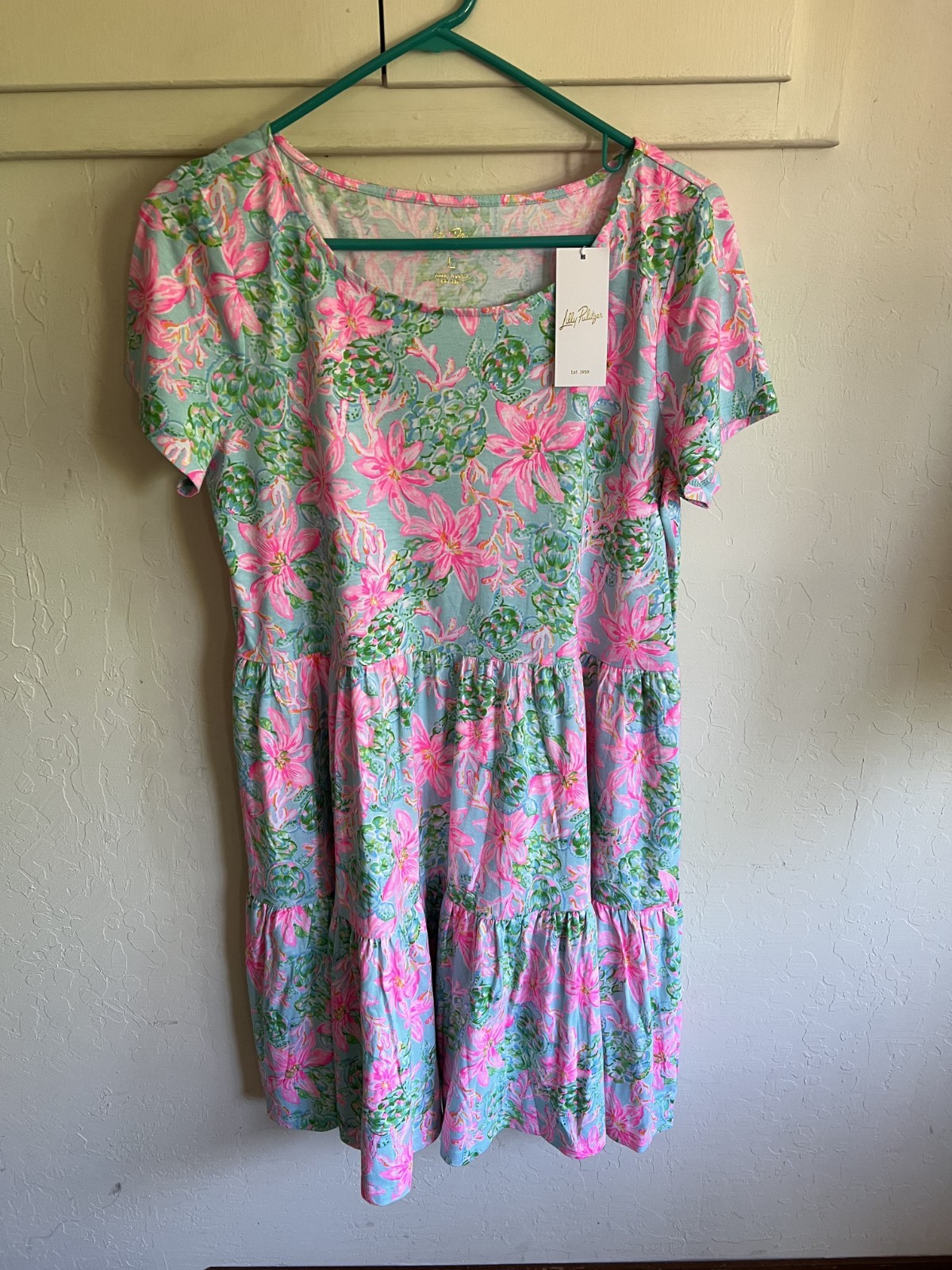 NEW Lilly Pulitzer Floral Dress sz L