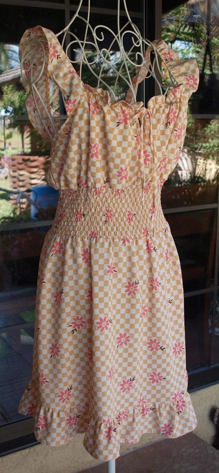 New Lilly Rose Ruffle Strap & Hem Summer Dress Sz. M