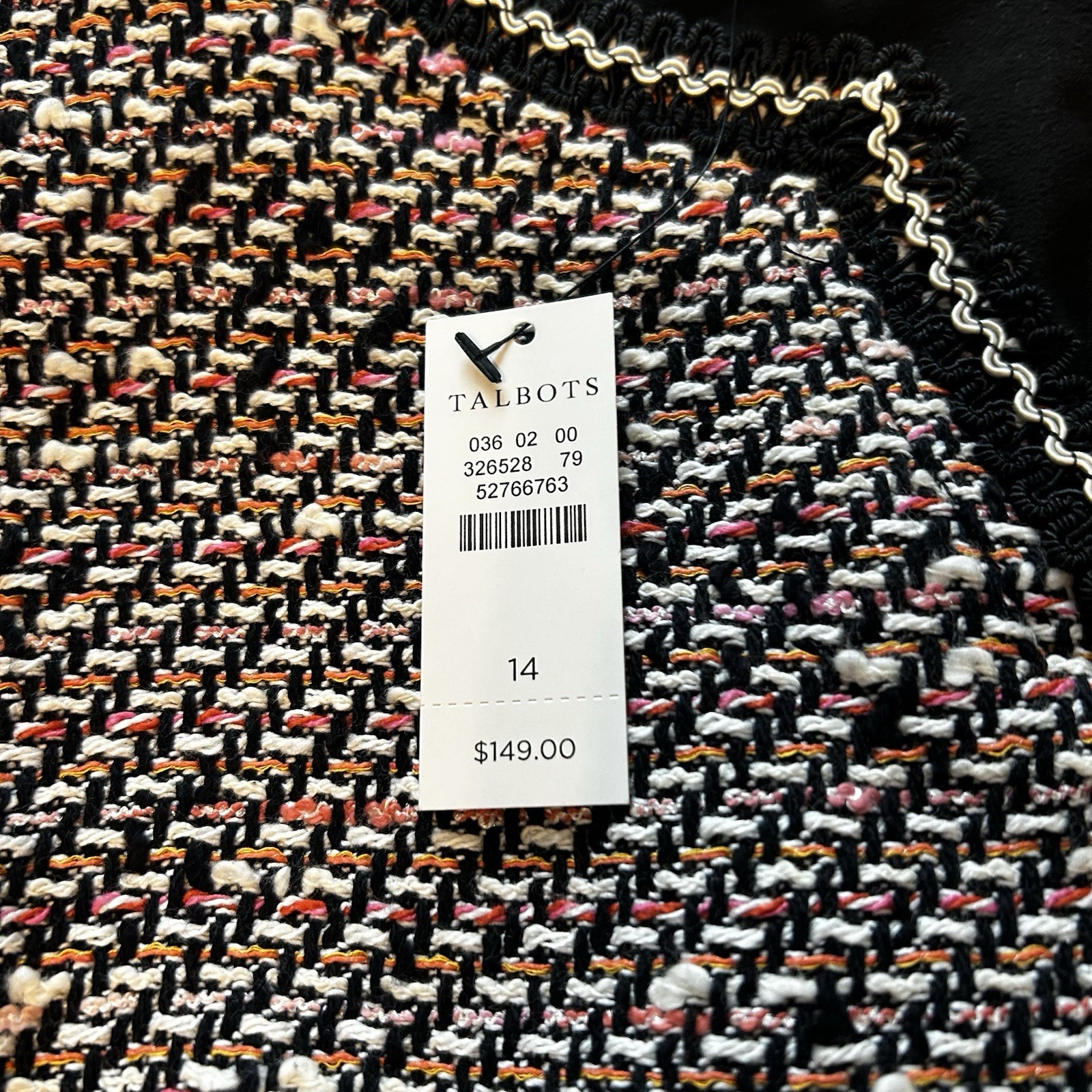 Talbots Sleeveless Tweed Split Neck Sheath Size 14 Fully Lined NWT Zip Hook Eye