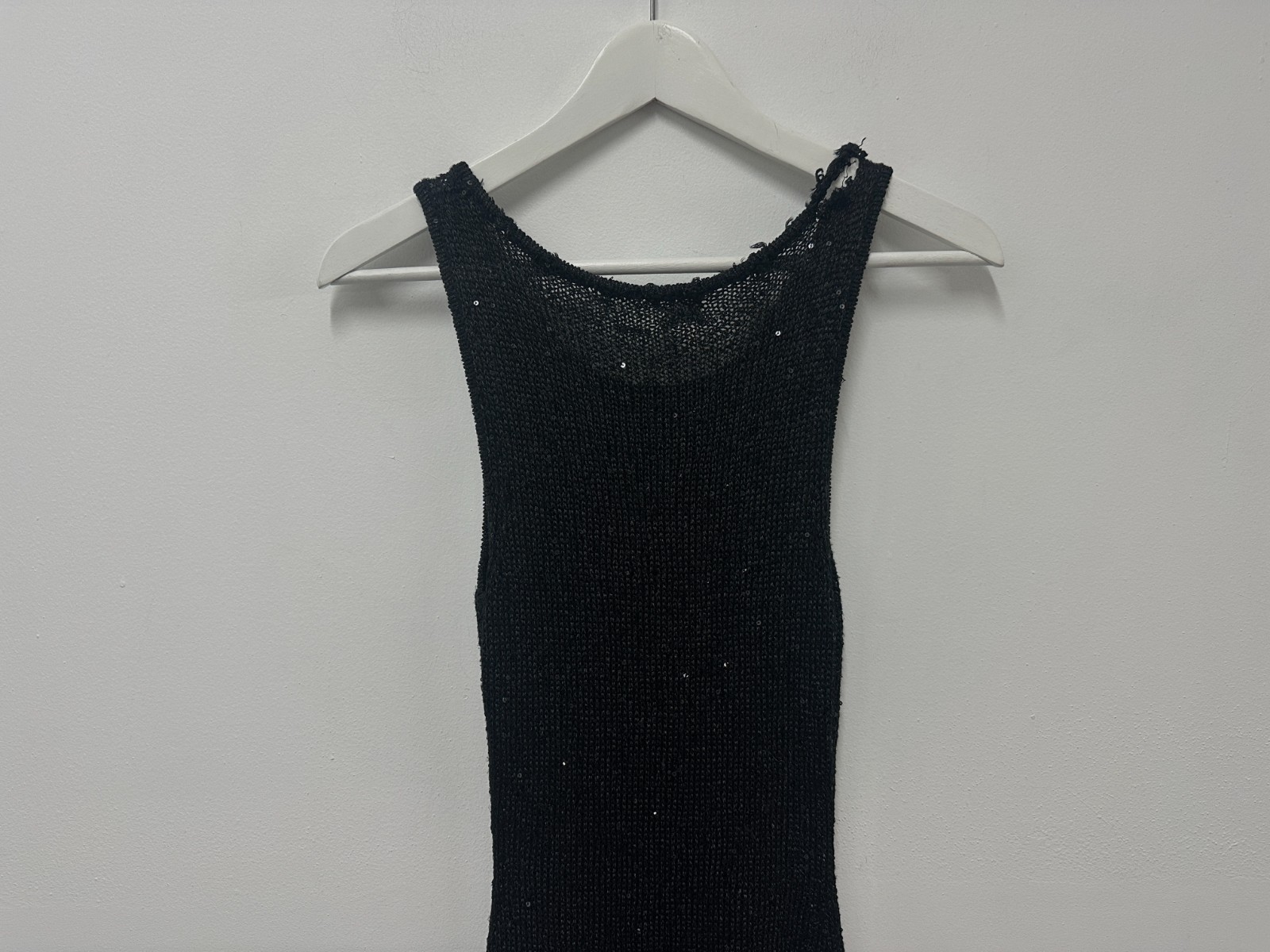 Asta Resort Size XS Natalia Black Maxi Dress with Sequins, Sleeveless Long Dress