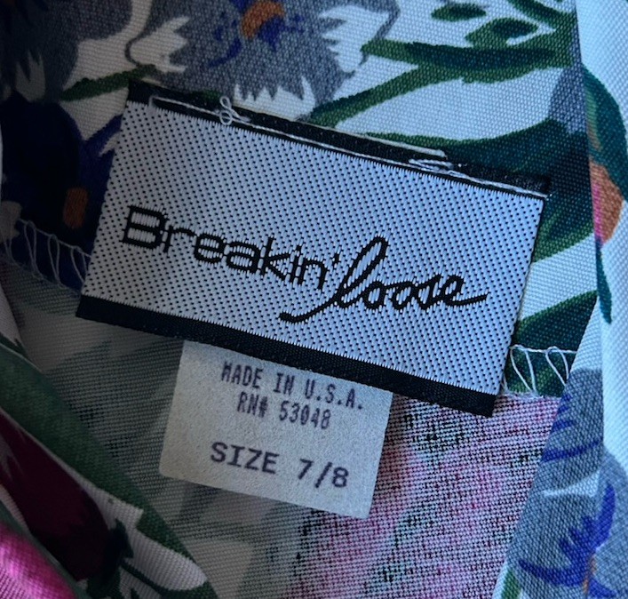 Vintage 80/90s Floral Linen Look Romper Double Breasted Cottagecore