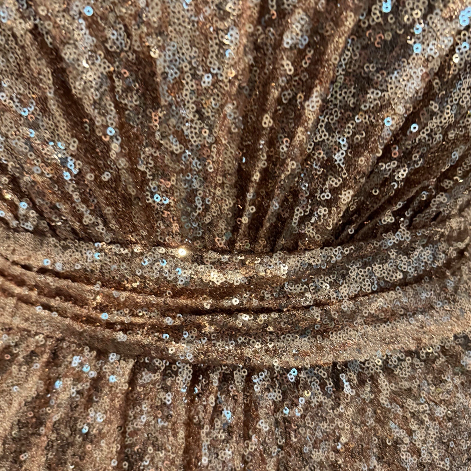 Revelry Bijou Rose Gold Sequin Maxi Dress Size 22 Formal Bridesmaid