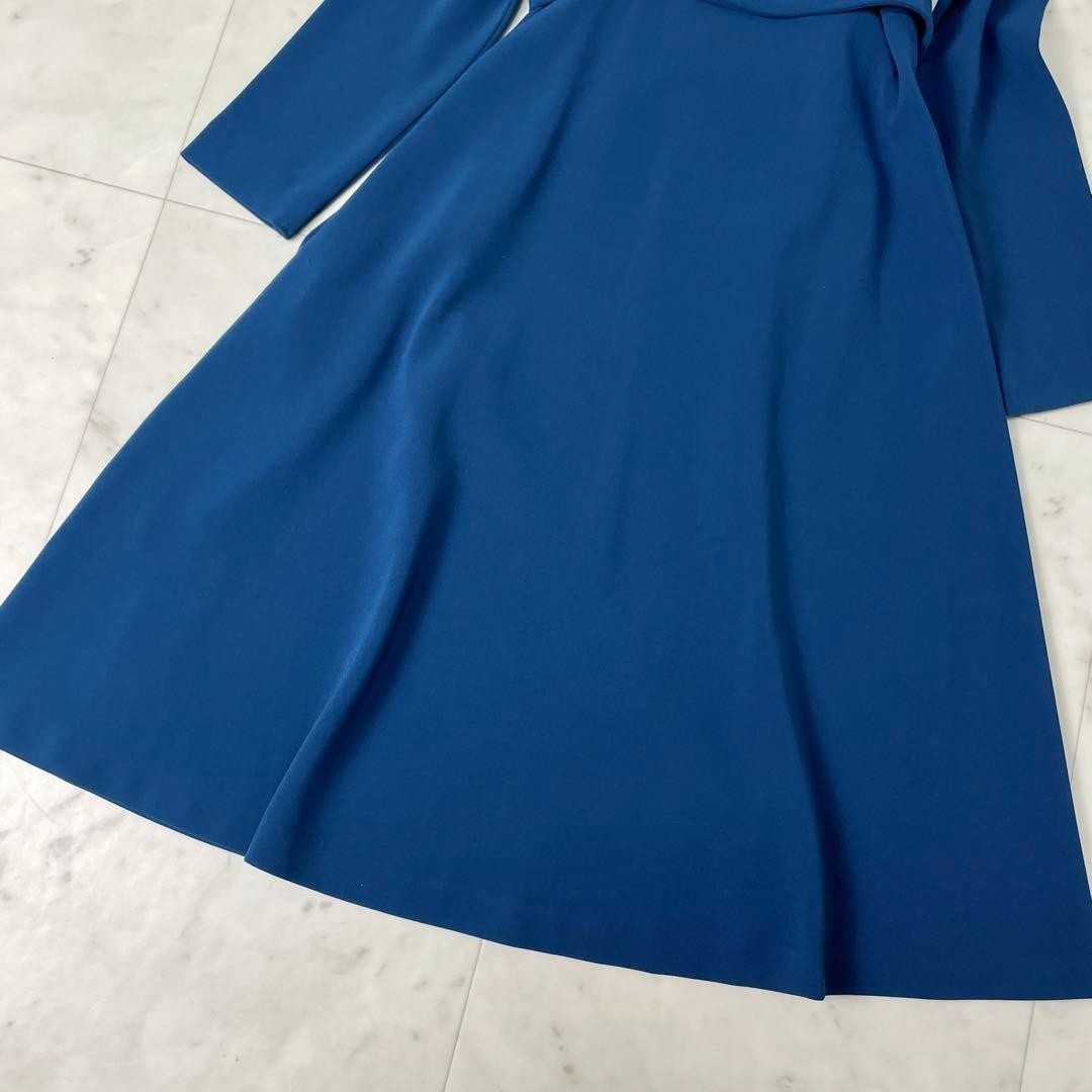 Diane von Furstenberg DVF Blue Collared Wrap Dress Size 2 Made in Japan