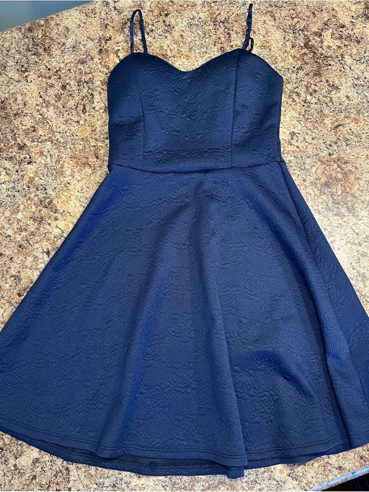 Noble U Royal Blue Spaghetti-Strap Fit & Flare Mini Dress