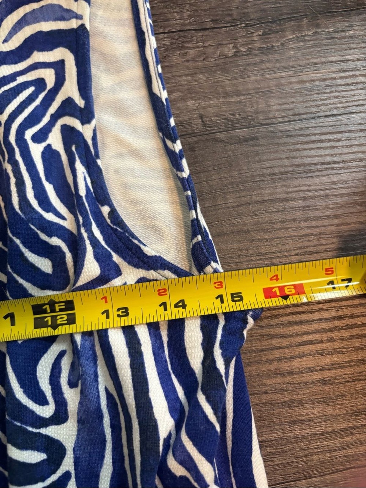Tommy Bahama Blue White Zebra Print Sleeveless Shift Dress Women’s Medium