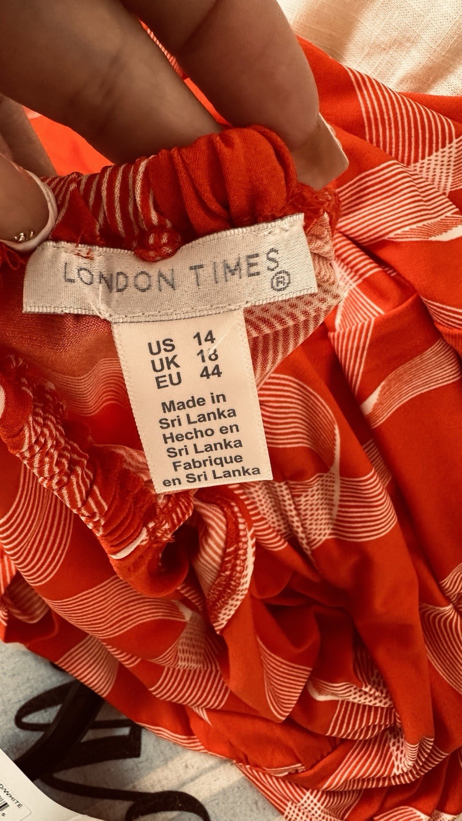 NWT Elegant Red / White Halter Maxi Dress by London Times SIZE 14 MSRP 89.00