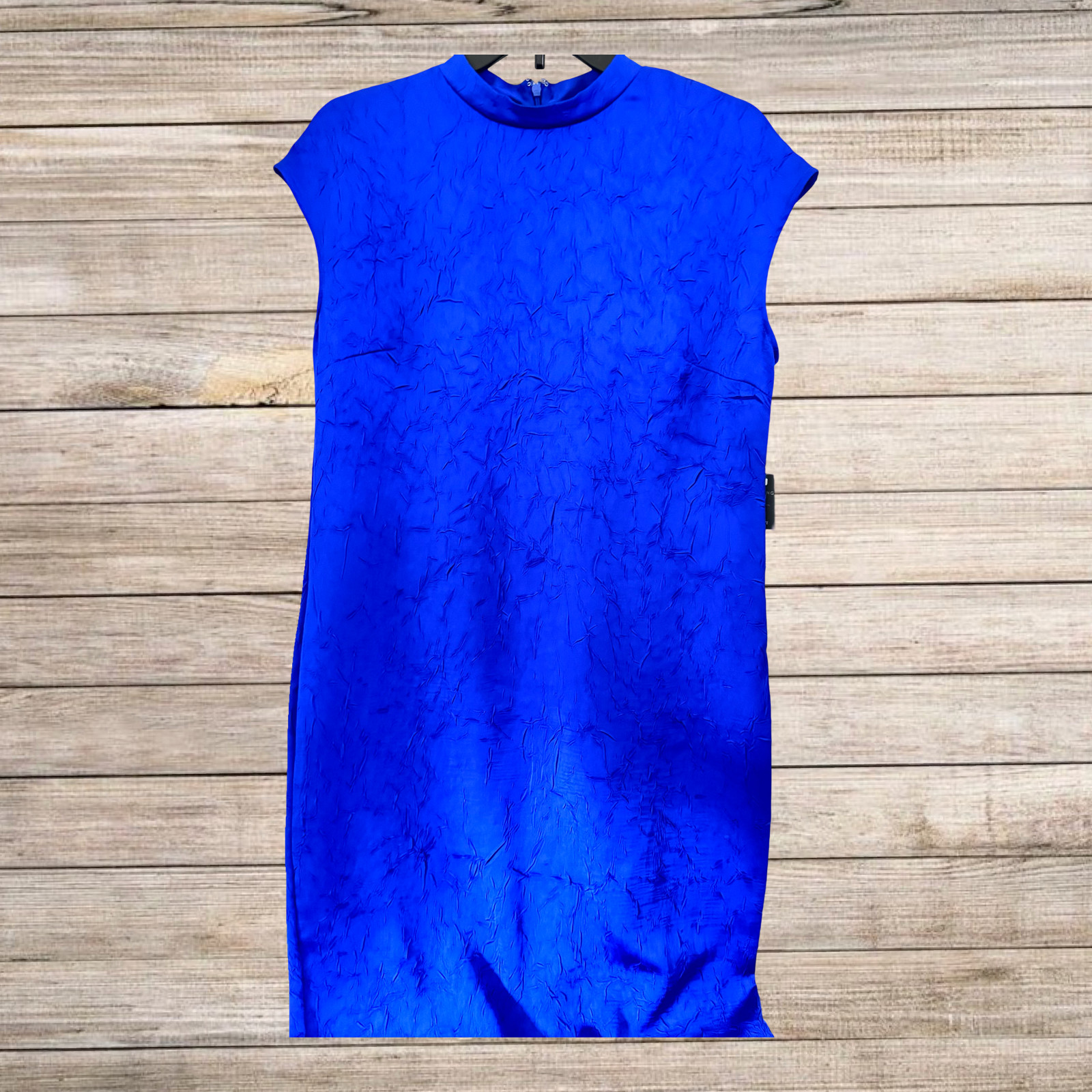 Worthington Petite Medium Bold Blue Dress PM 100% Polyester Mach Washable NWT